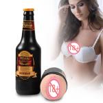 Dụng cụ thủ dâm cho nam Premium hình chai rượu, âm đạo giả ngụy trang màu đen, thiết kế cầm tay với lõi silicone mềm và vỏ ABS theo mô tả sản phẩm, phù hợp người trưởng thành quan tâm đến sự riêng tư và cách bảo quản