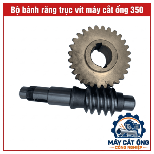 Bộ bánh răng con sâu máy cắt ống 350, linh kiện truyền động phục vụ thay thế cụm bánh vít và trục vít đã hao mòn, dành cho xưởng cơ khí, thợ sửa máy và cửa hàng phụ tùng cần xác nhận đúng mẫu lắp ghép