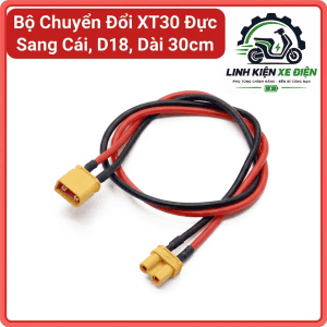 Cáp Chuyển Đổi XT30 Đực Cái D18 30cm, Dây Nguồn 18AWG XT30 Male Female, Phụ Kiện Kết Nối Pin Lithium LiPo, ESC, Drone FPV, Xe RC, Robot, Mạch Điều Khiển Và Thiết Bị DC