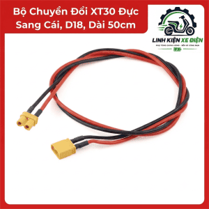 Bộ Dây XT30 Đực Cái D18 Dài 50cm, Đầu Nối XT30U 2 Pin, Dây 18AWG Cho Kết Nối Pin LiPo, ESC, Drone FPV, Máy Bay Mô Hình, Xe RC, Robot, Mạch Phân Phối Điện Và Thiết Bị DC, Kết Nối Nhanh Cho Hệ Thống Điện Áp Thấp