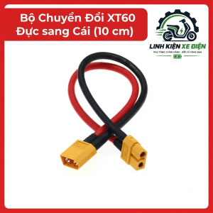 Bộ dây nối nguồn XT60 đực sang XT60 cái 10 cm, phụ kiện kết nối pin RC và thiết bị FPV, thiết kế đoạn dây ngắn giúp bố trí đầu nối thuận tiện, phù hợp nhu cầu lắp ráp, bảo trì và thay dây khi đầu cắm tương thíchKẾT NỐI NGUỒN: Dây XT60 đực sang cái dà