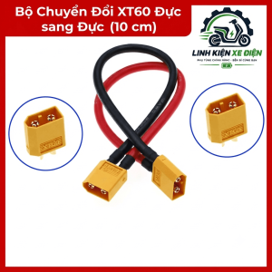 Cáp XT60 cái sang cái 10 cm cho xe điều khiển RC, máy bay mô hình, tàu mô hình và thiết bị điện tử sử dụng đầu XT60 đực, hỗ trợ kết nối nguồn theo sơ đồ điện phù hợp, thuận tiện khi lắp ráp và sửa chữa