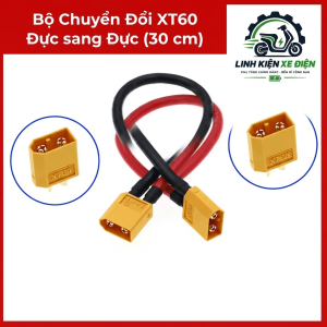 Dây nối XT60 đực sang đực 30 cm, phụ kiện nguồn cho xe điều khiển RC, mô hình ô tô, tàu thuyền và máy bay điều khiển từ xa sử dụng cổng XT60 cái, thuận tiện cho việc kết nối theo cấu hình mạch điện tương thích