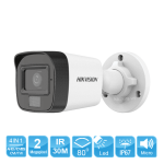 Camera Hikvision 2MP, Quan Sát Ban Đêm, Tích Hợp Mic, Chuẩn IP67, Hồng Ngoại 30m, Góc Rộng 3.6mm, Truyền Âm Thanh Qua Cáp, Chống Nước, Hình Ảnh Full HD 1080P Sắc Nét