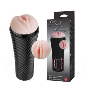 Cốc thủ dâm nam Pink Pussy có rung, âm đạo giả cầm tay thương hiệu Baile theo mô tả nhà bán lẻ, thiết kế ngụy trang dạng đèn pin, phần ruột mềm, kích thước tham khảo 240x87x87mm, phù hợp nhu cầu sử dụng cá nhân