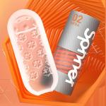 Cốc thủ dâm TENGA Spinner 02 HEXA, thiết kế bề mặt lục giác với các cạnh nổi rõ, tích hợp cuộn xoắn bên trong tạo chuyển động khi sử dụng, chất liệu Elastomer mềm đàn hồi, không dùng điện, vệ sinh và tái sử dụng