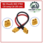 Cáp XT60 cái sang cái 30 cm cho xe điều khiển RC, máy bay mô hình, tàu mô hình và thiết bị điện tử sử dụng đầu XT60 đực, hỗ trợ kết nối nguồn theo sơ đồ điện phù hợp, thuận tiện khi lắp ráp và sửa chữa
