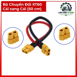 Cáp XT60 cái sang cái 50 cm cho xe điều khiển RC, máy bay mô hình, tàu mô hình và thiết bị điện tử sử dụng đầu XT60 đực, hỗ trợ kết nối nguồn theo sơ đồ điện phù hợp, thuận tiện khi lắp ráp và sửa chữa