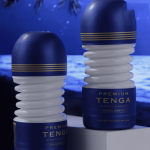 Cốc thủ dâm nam TENGA Premium Rolling Head CUP, thiết kế đầu lăn hỗ trợ thay đổi cảm giác khi thao tác, có lỗ khí điều chỉnh lực hút, tích hợp gel bôi trơn, không sử dụng động cơ rung hoặc pin, dành cho người trưởng thành