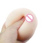 Đồ chơi tình dục nam ngực giả kèm âm đạo giả, thiết kế hai trong một mô phỏng vòng ngực và cấu trúc bên trong có gân, màu da, kích thước tham khảo 8 x 8 cm, trọng lượng khoảng 232 g, dành cho nam giới trưởng thành