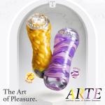 Cốc thủ dâm TENGA ARTE Drape với các dải Elastomer mềm xếp lớp, thiết kế tạo cảm giác tiếp xúc biến đổi theo lực tay, kiểu dáng gọn, có thể rửa sạch và tái sử dụng, đi kèm bộ phận hỗ trợ làm khô và cất giữ