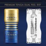 Cốc thư giãn TENGA Premium Dual Sensation CUP cho nam giới trưởng thành, cấu trúc hai vùng kích thích trong cùng sản phẩm, phần lõi TPE đàn hồi, vỏ PE, gel bôi trơn tích hợp, không sử dụng động cơ rung hoặc pin